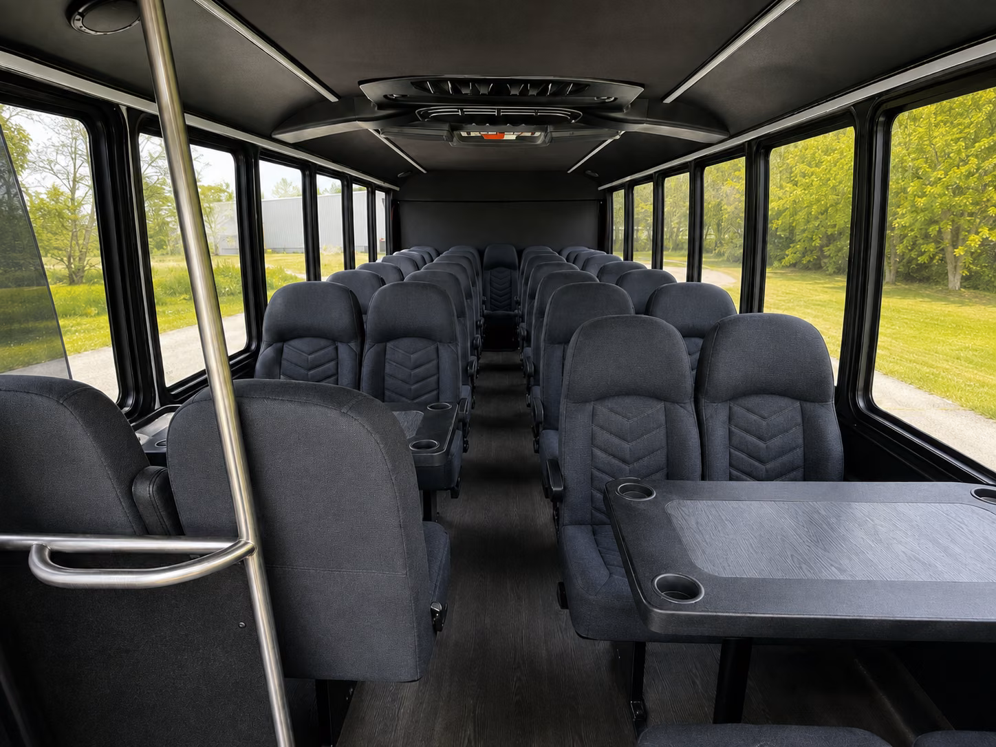 hoover 18 passenger minibus inside
