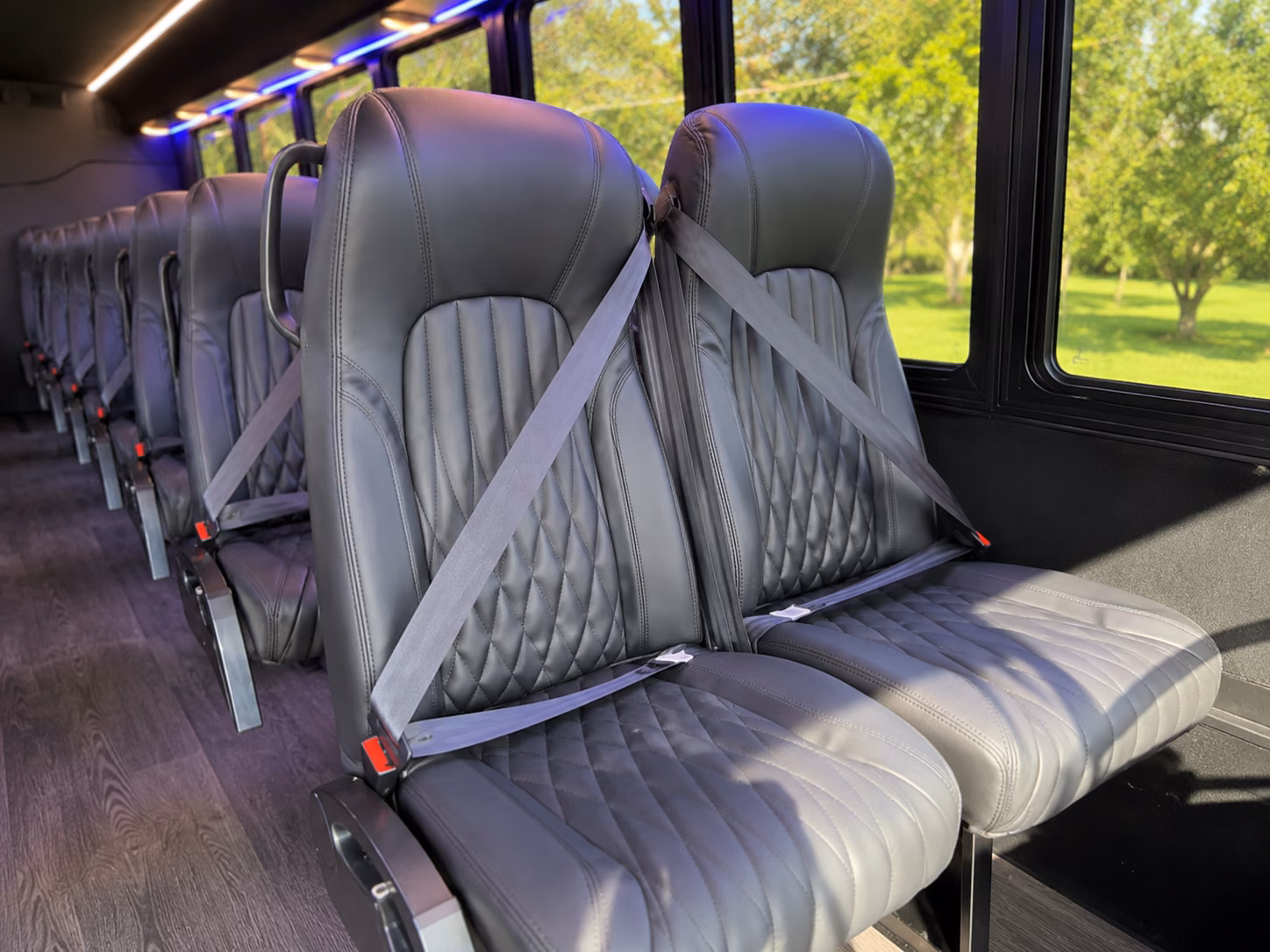 hoover 18 passenger minibus interior