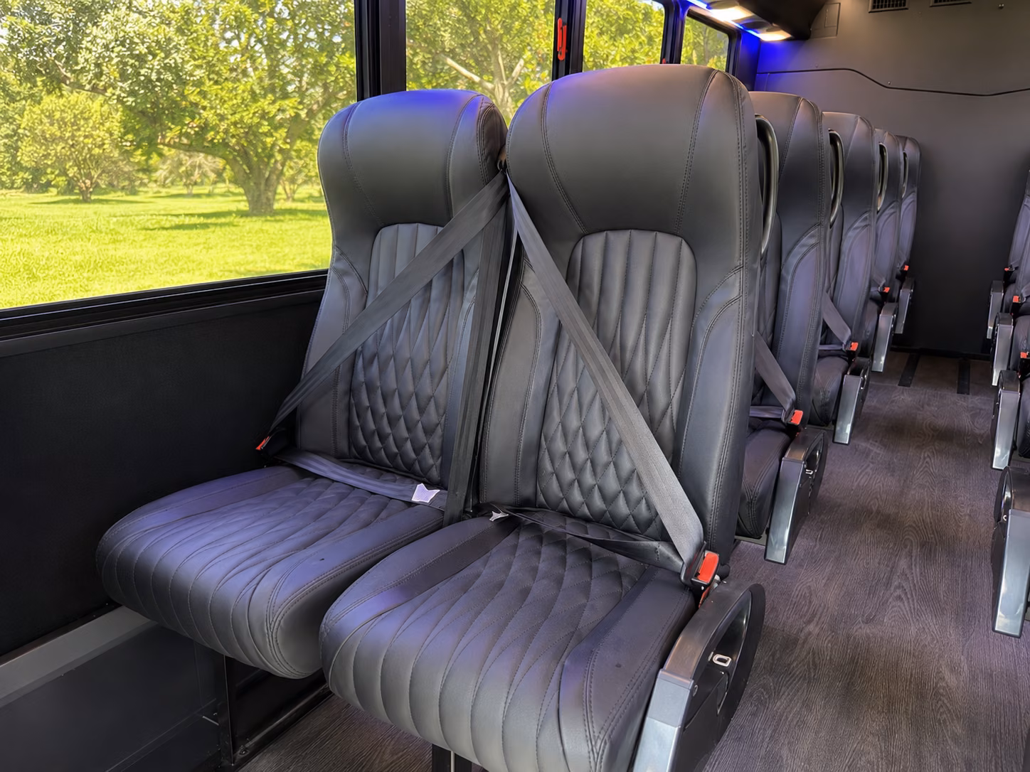hoover 20 passenger minibus inside