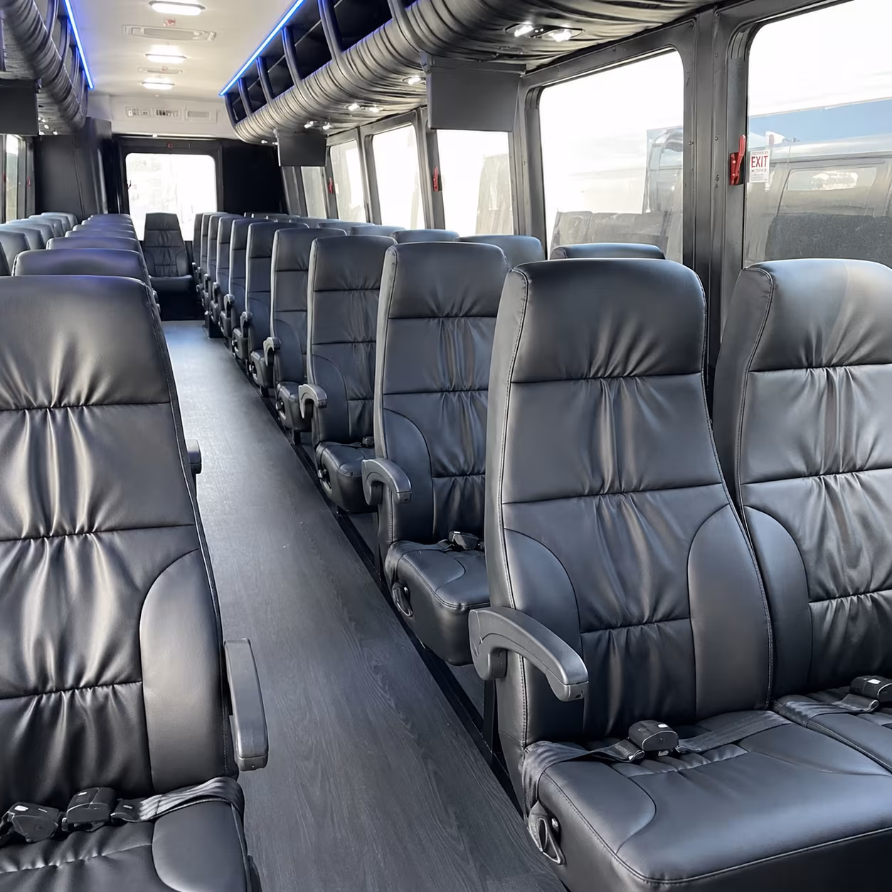 hoover 25 passenger minibus inside