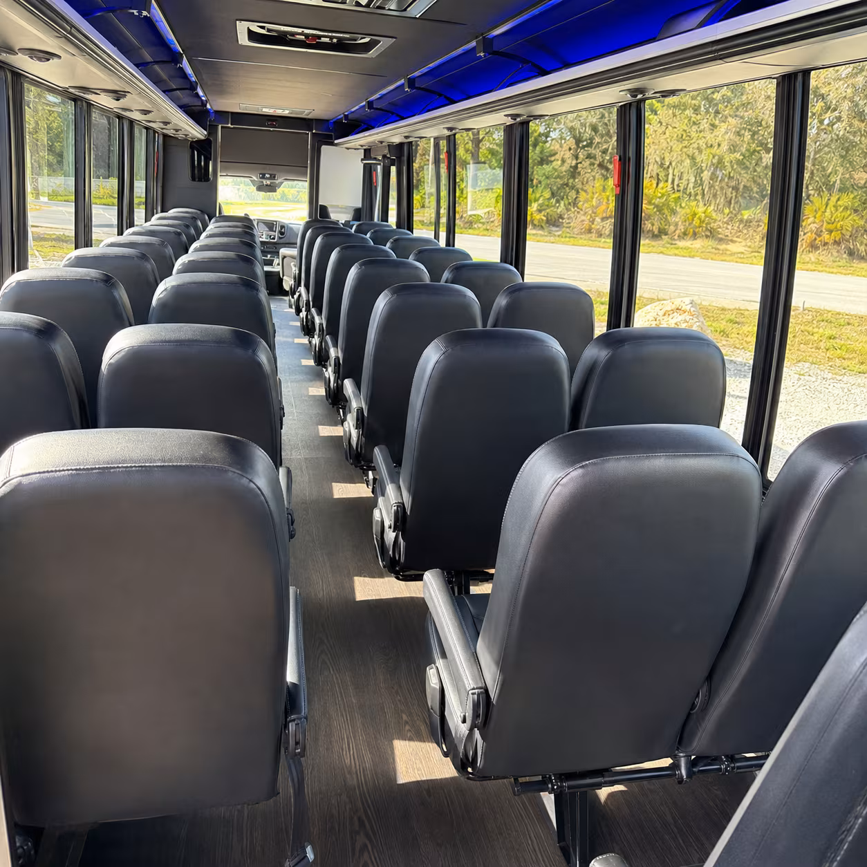 hoover 25 passenger minibus interior
