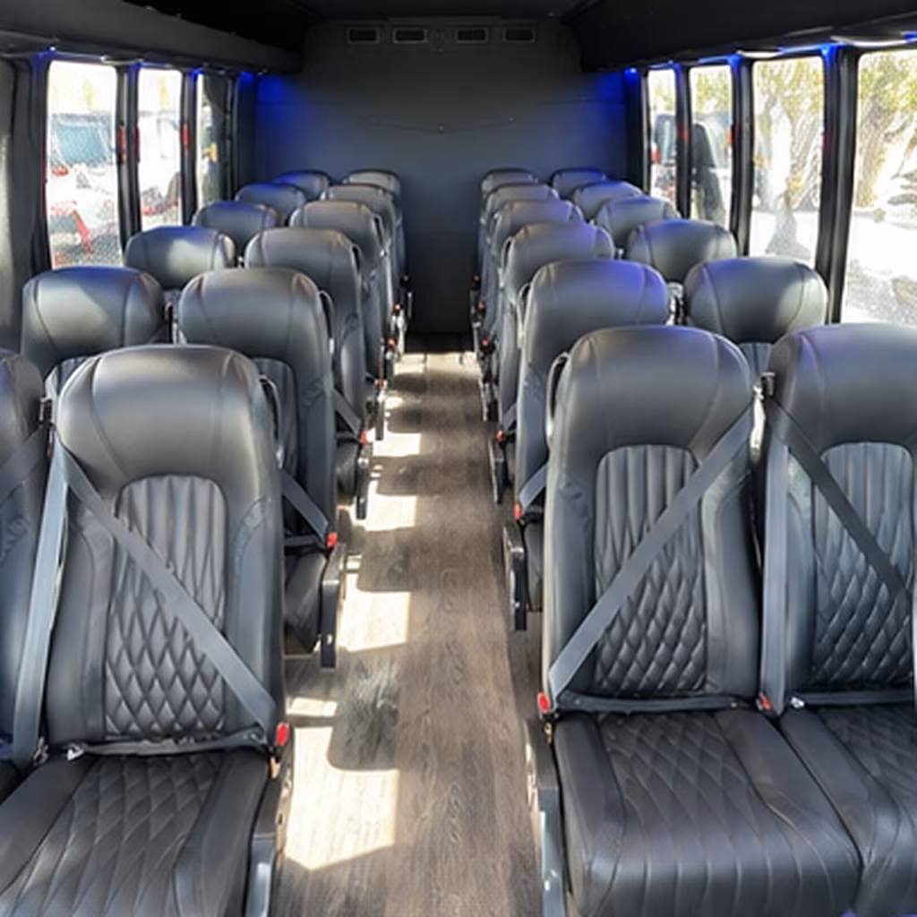 hoover 28 passenger minibus inside