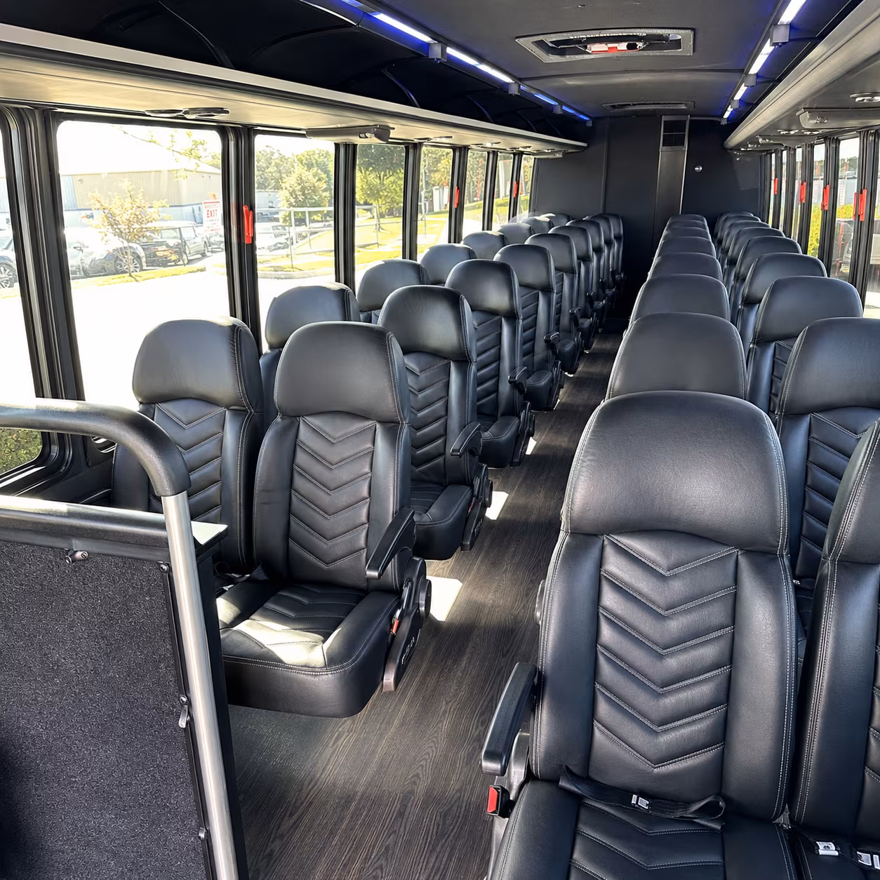 hoover 30 passenger minibus inside
