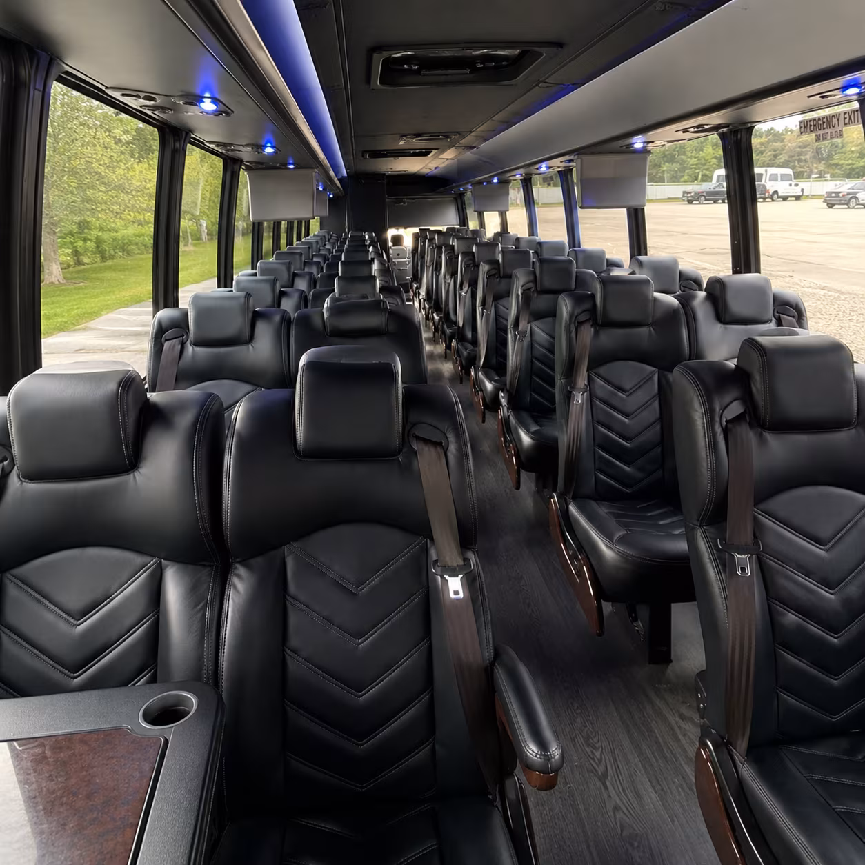 hoover 35 passenger minibus inside