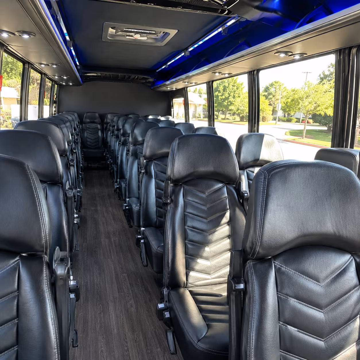 hoover 35 passenger minibus interior