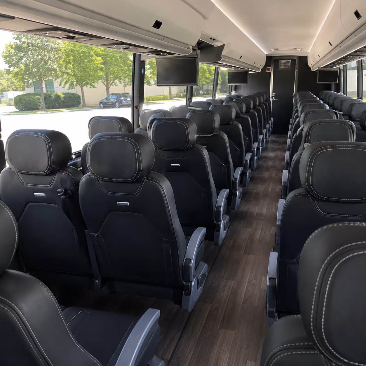 hoover 56 passenger charter bus inside