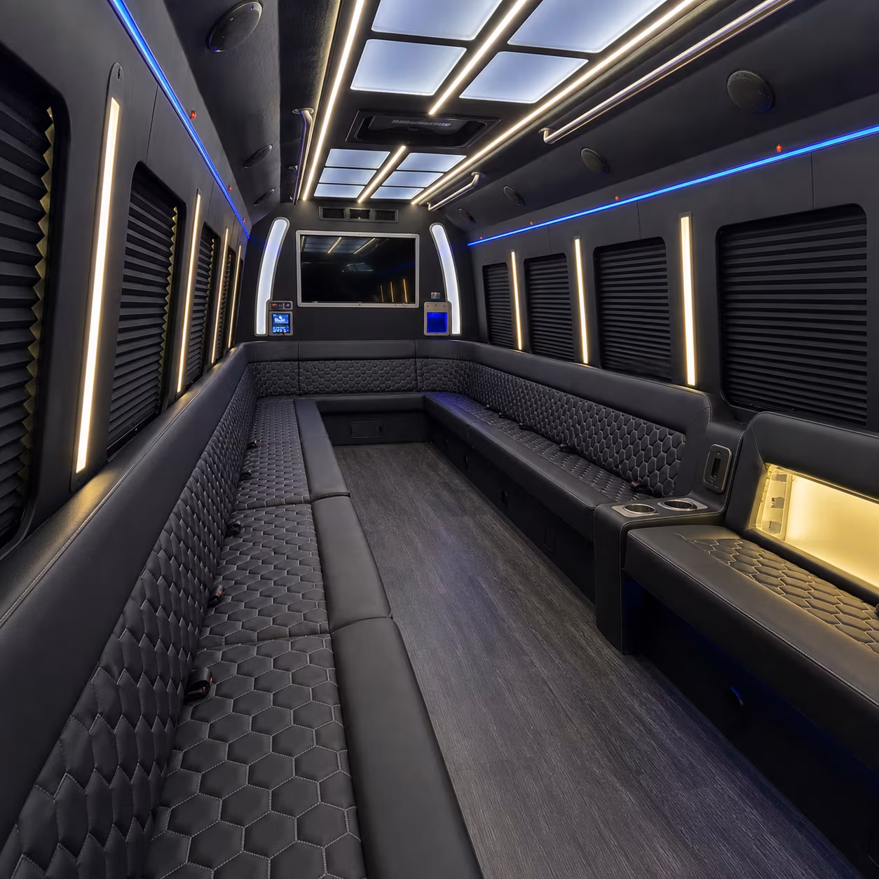 hoover party bus interior