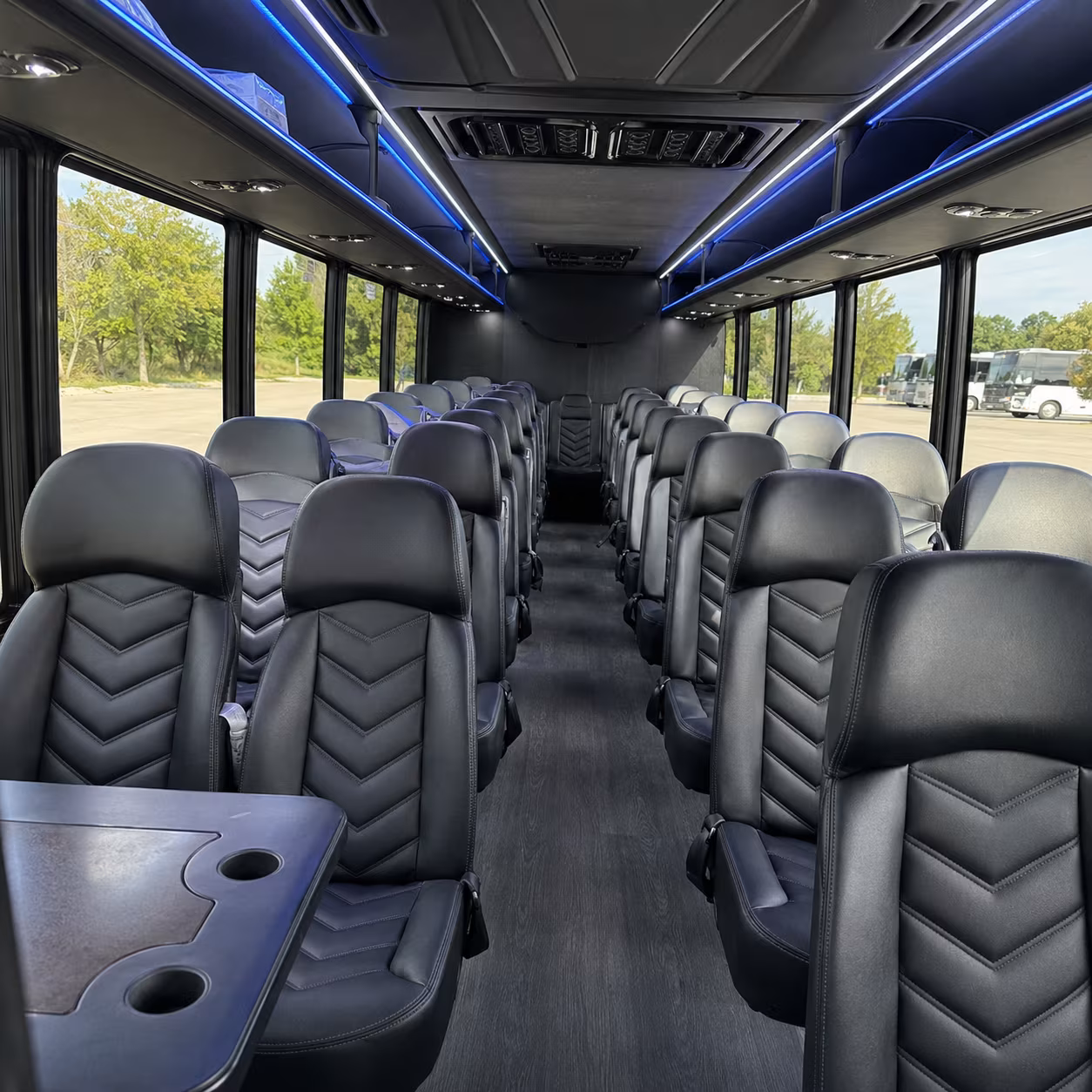 hoover sporting event transportation onboard seating